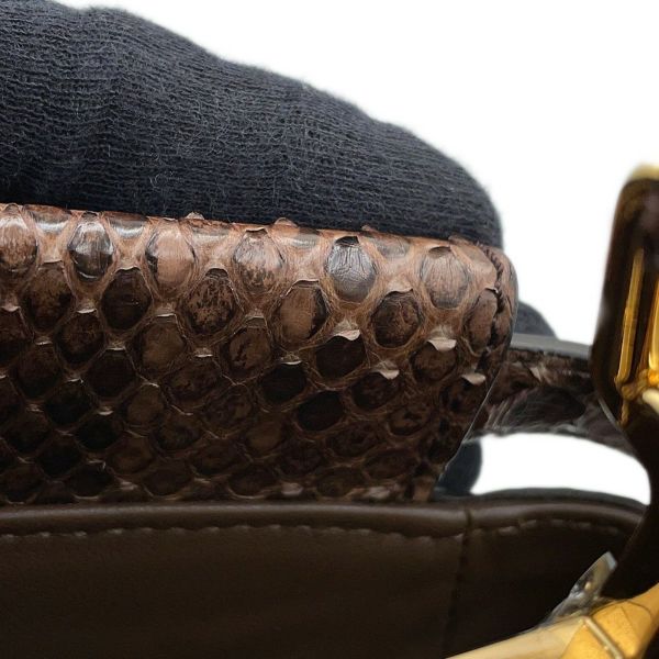 フェンディ ハンドバッグ ミニ ピーカブー パイソン 8BN244 FENDI 2way