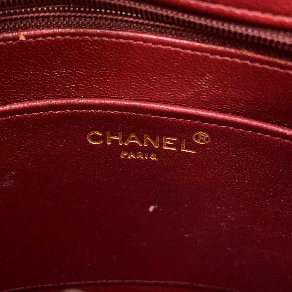 シャネル チェーンショルダーバッグ マトラッセ ココマーク ラムスキン CHANEL 黒