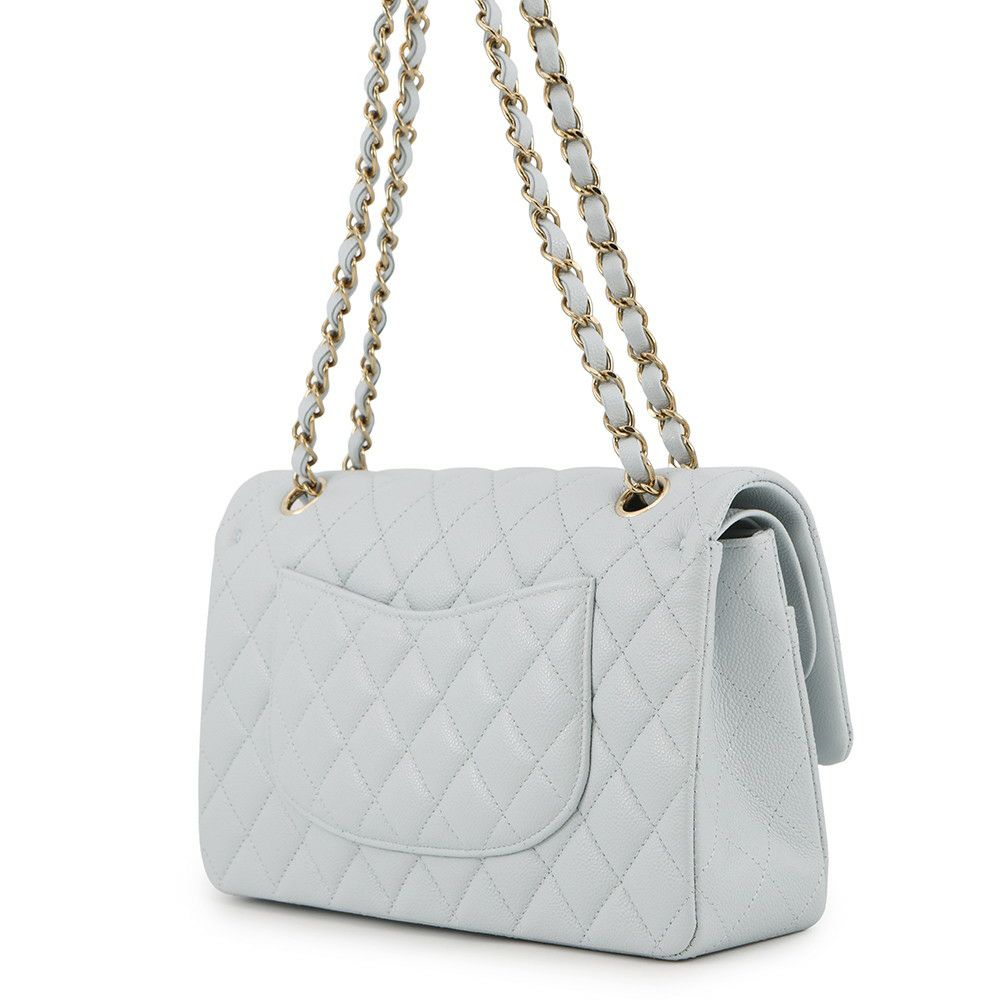 シャネル チェーンショルダーバッグ マトラッセ25 ココマーク ダブルチェーン キャビアスキン A01112 CHANEL