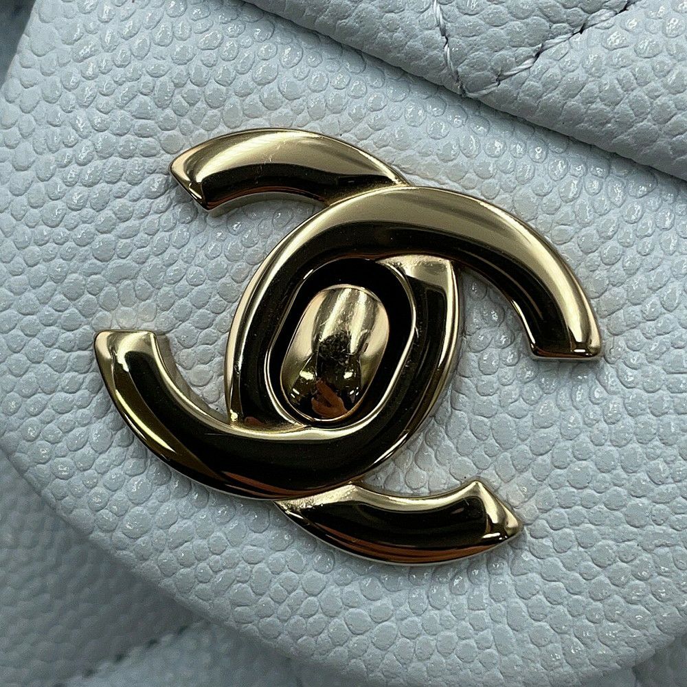 シャネル チェーンショルダーバッグ マトラッセ25 ココマーク ダブルチェーン キャビアスキン A01112 CHANEL