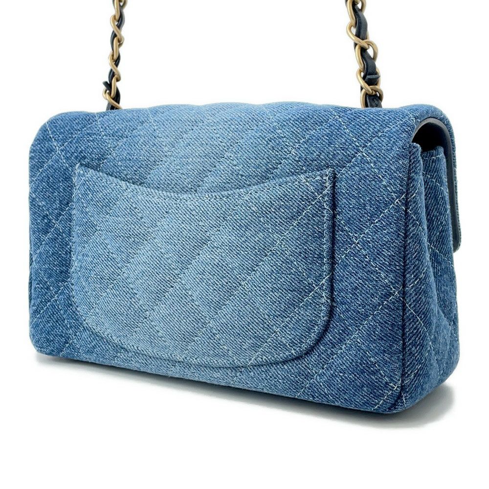 シャネル チェーンショルダーバッグ ココマーク ミニ フラップ デニム A69900 CHANEL