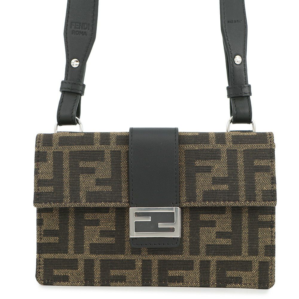 フェンディ ショルダーバッグ  バゲットスリム ズッカ柄 キャンバス 7M0295 FENDI