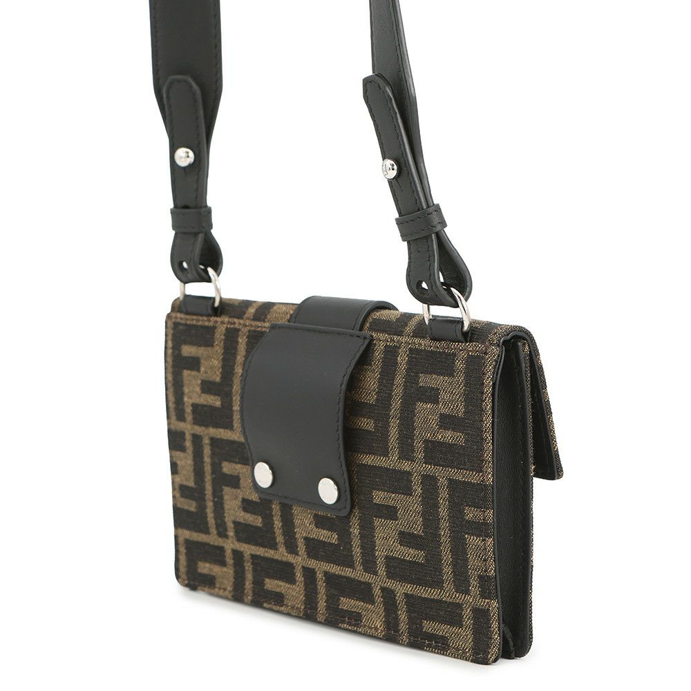フェンディ ショルダーバッグ  バゲットスリム ズッカ柄 キャンバス 7M0295 FENDI