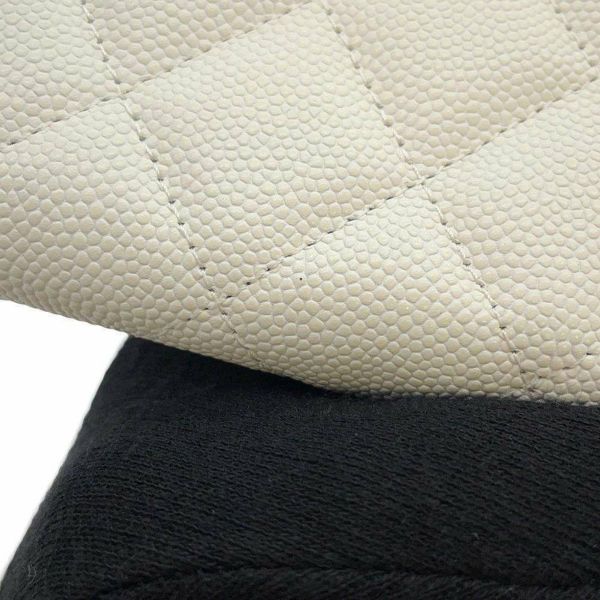 シャネル コインケース マトラッセ ココマーク キャビアスキン AP4177 CHANEL 財布 白