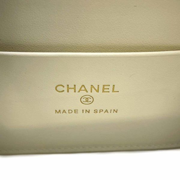 シャネル コインケース マトラッセ ココマーク キャビアスキン AP4177 CHANEL 財布 白