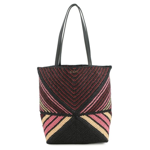 ロエベ トートバッグ パウラズイビザ パズルフォルド ミディアム A779G50X37 LOEWE 黒