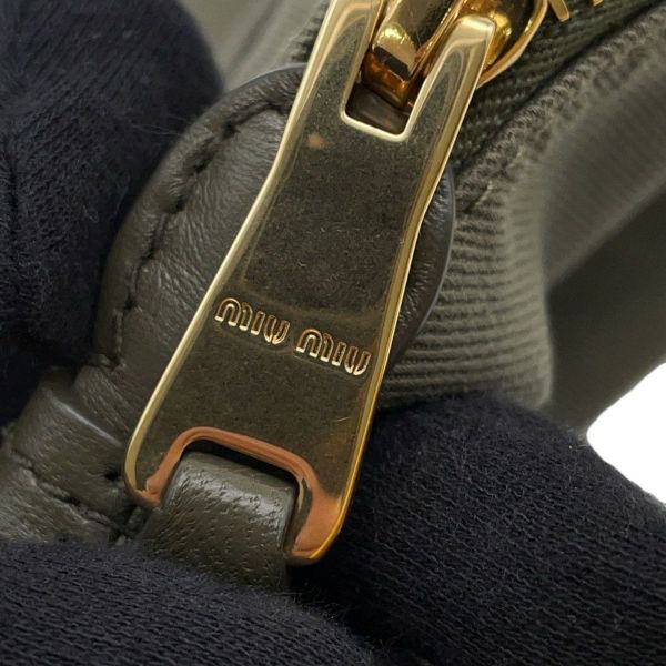 ミュウミュウ ポーチ ギャバジン キャンバス 5NE841 MIUMIU バッグ