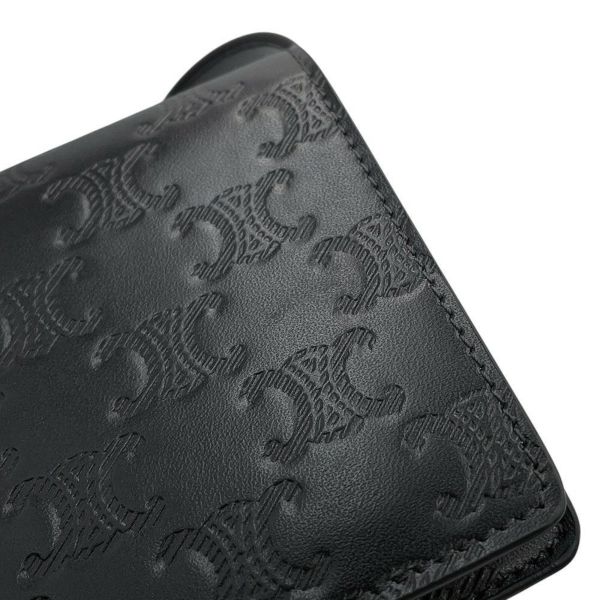 セリーヌ ショルダーバッグ トリオンフ ホリゾンタル スリーブ レザー 10K773FQD CELINE 黒