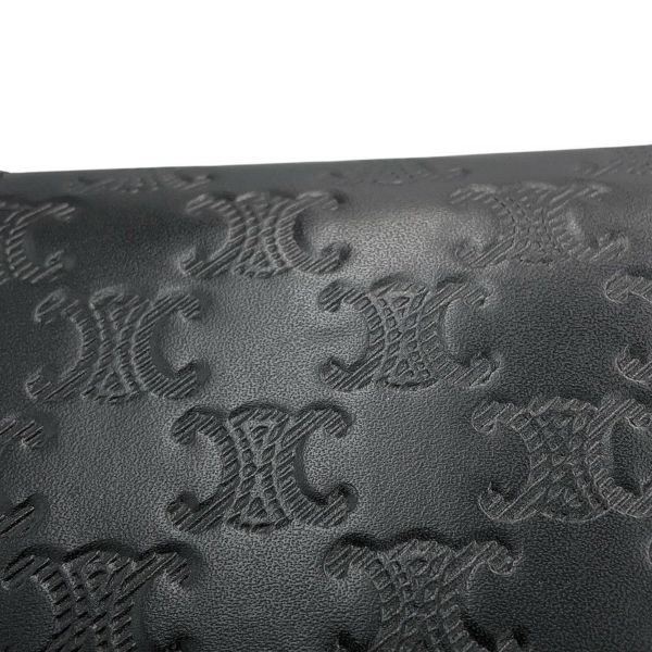 セリーヌ ショルダーバッグ トリオンフ ホリゾンタル スリーブ レザー 10K773FQD CELINE 黒