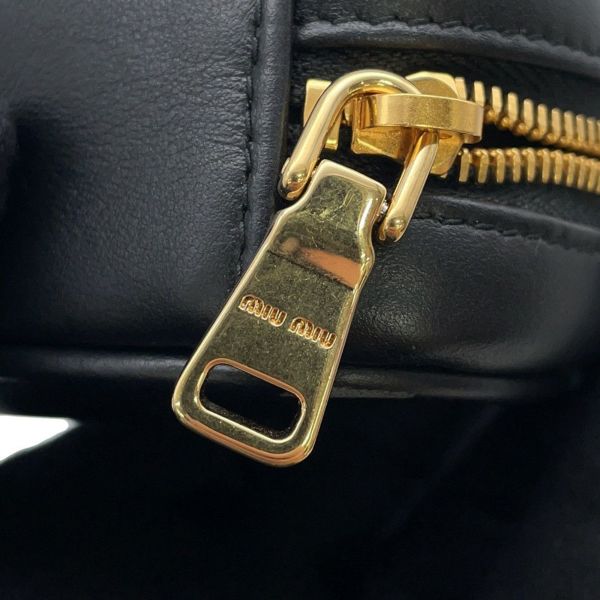 ミュウミュウ バッグチャーム マイクロ バッグ レザー 5NR036 MIUMIU チャーム 黒