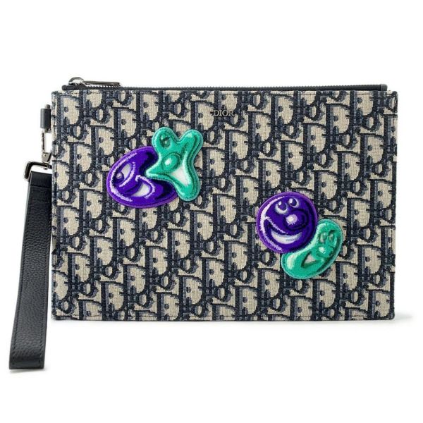 クリスチャン・ディオール クラッチバッグ オブリーク KENNY SCHARF コラボ Christian Dior トロッター セール品