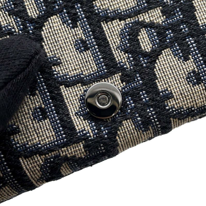 クリスチャン・ディオール 三つ折り財布 オブリーク コンパクトウォレット  ネックストラップ付き Christian Dior 財布