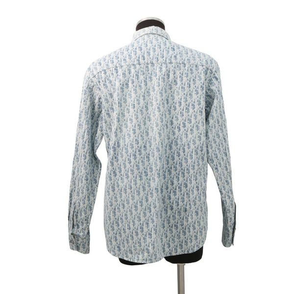 クリスチャン・ディオール 長袖シャツ オブリーク カスリ オーバーシャツ コットン メンズサイズ38 Christian Dior トップス