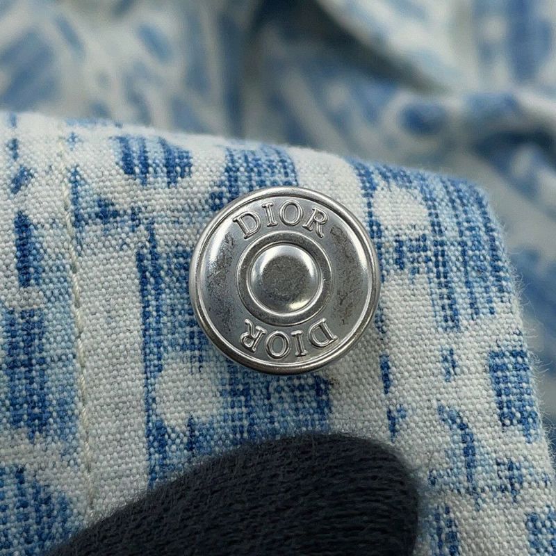 クリスチャン・ディオール 長袖シャツ オブリーク カスリ オーバーシャツ コットン メンズサイズ38 Christian Dior トップス