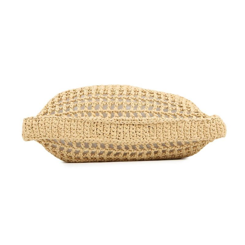 プラダ トートバッグ ロゴ クロシェ ラフィア 2VG105 PRADA