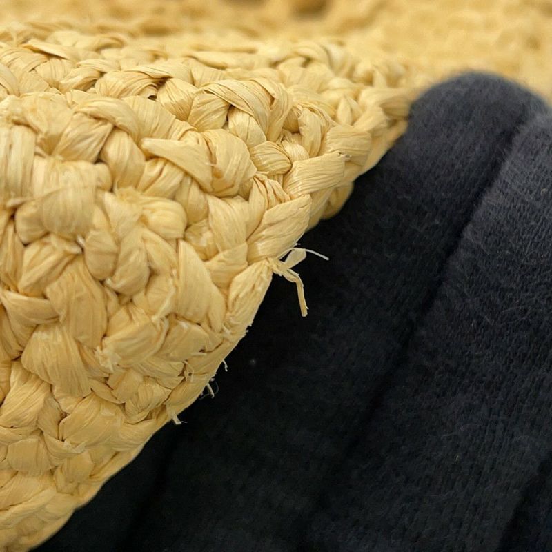 プラダ トートバッグ ロゴ クロシェ ラフィア 2VG105 PRADA