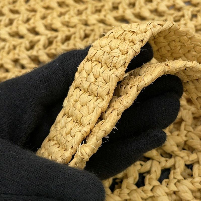 プラダ トートバッグ ロゴ クロシェ ラフィア 2VG105 PRADA