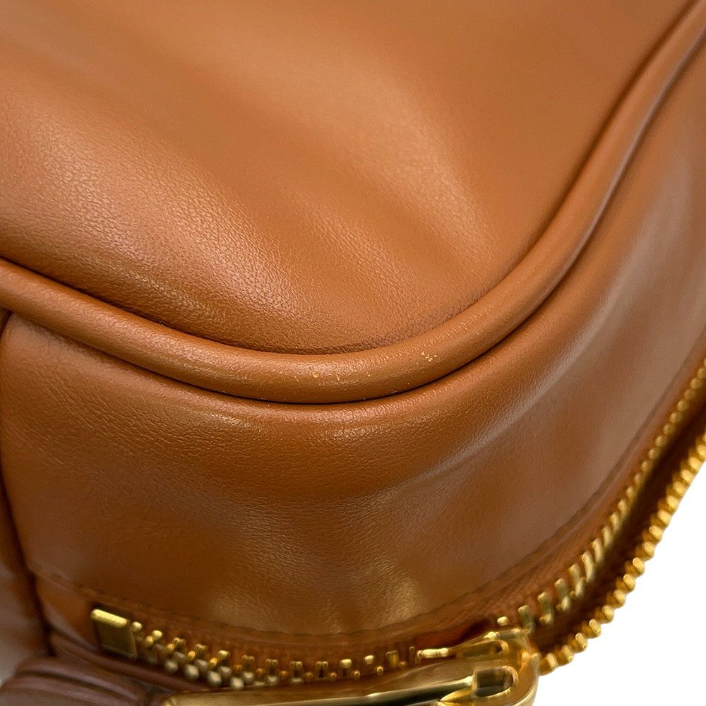 ミュウミュウ ハンドバッグ ボー バッグ レザー 5BB117 MIUMIU ブラウン