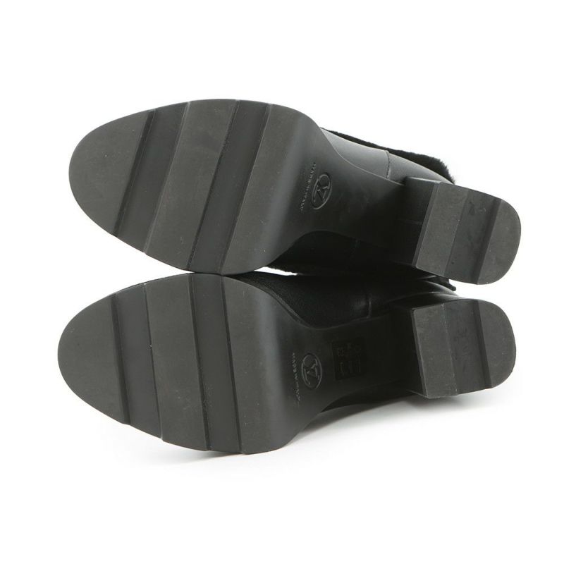 ルイヴィトン ブーツ シアリング レザー LV ボブール・ライン アンクルブーツ レディースサイズ38 LOUIS VUITTON 黒 ブラック