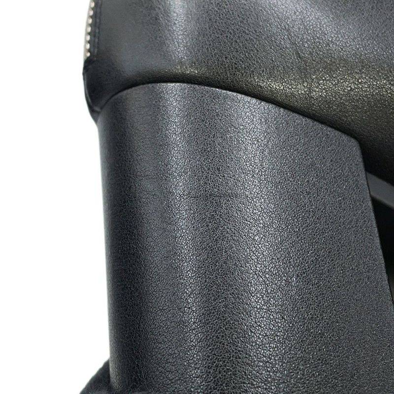 ルイヴィトン ブーツ シアリング レザー LV ボブール・ライン アンクルブーツ レディースサイズ38 LOUIS VUITTON 黒 ブラック