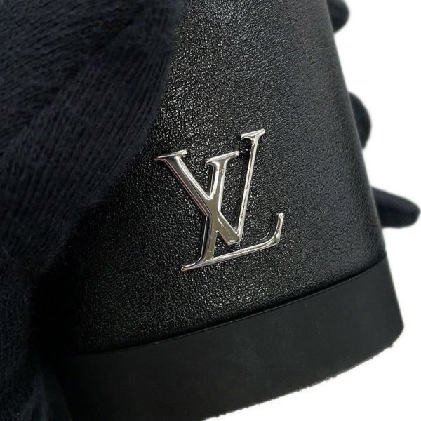 ルイヴィトン ブーツ シアリング レザー LV ボブール・ライン アンクルブーツ レディースサイズ38 LOUIS VUITTON 黒 ブラック