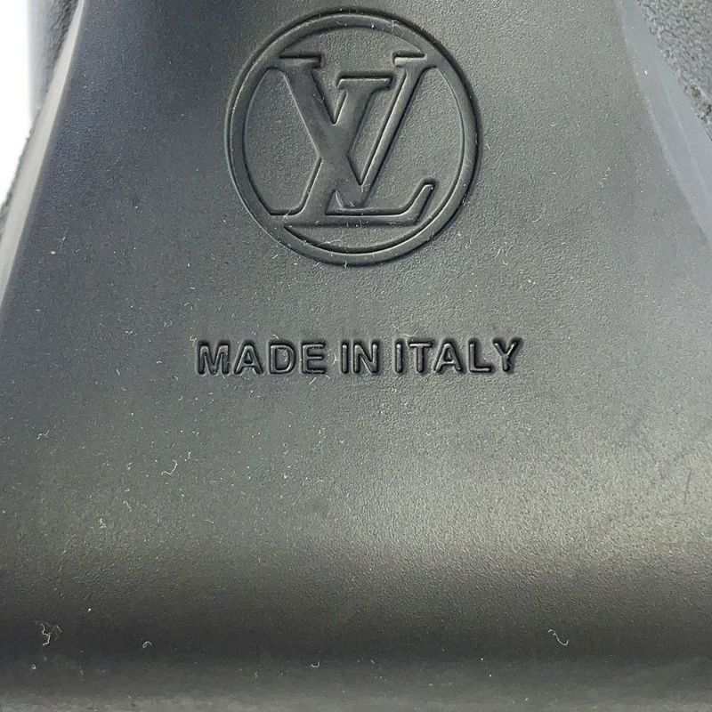 ルイヴィトン ブーツ シアリング レザー LV ボブール・ライン アンクルブーツ レディースサイズ38 LOUIS VUITTON 黒 ブラック