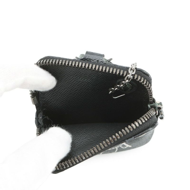 ルイヴィトン ポーチ モノグラム・エクリプス ヴィヴィエンヌ ジップ・キーリング M62895 キーホルダー メンズ ポップアップストア限定 黒