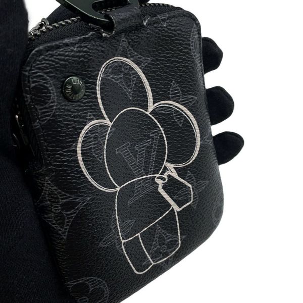 ルイヴィトン ポーチ モノグラム・エクリプス ヴィヴィエンヌ ジップ・キーリング M62895 キーホルダー メンズ ポップアップストア限定 黒