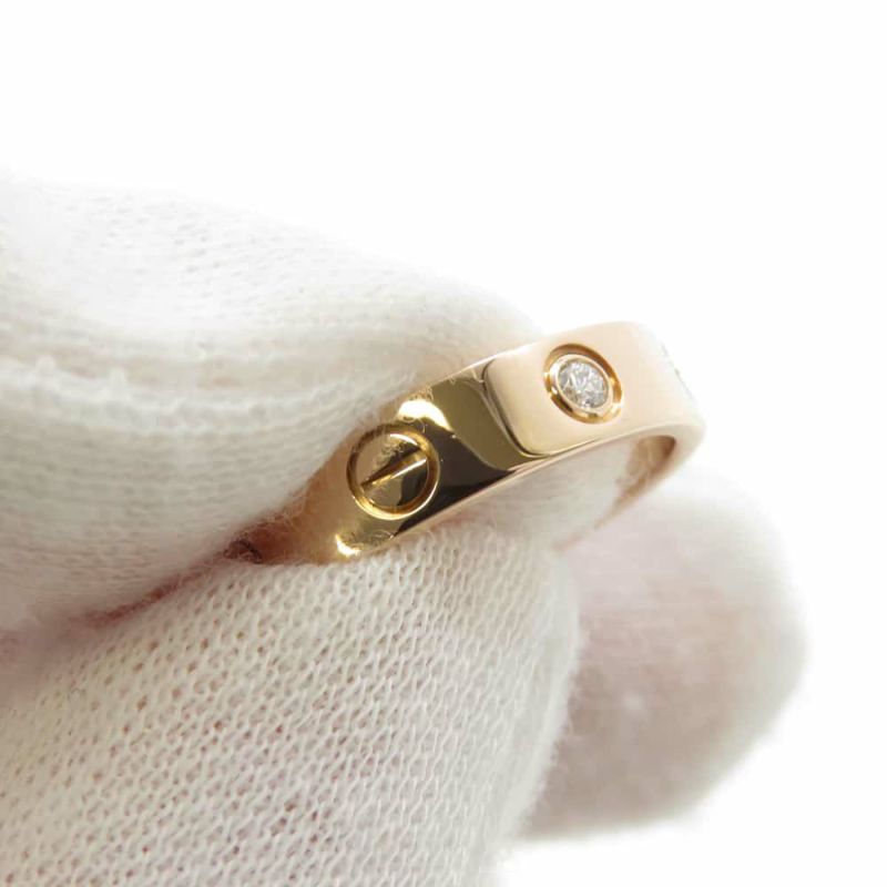 カルティエ リング LOVE リング ダイヤモンド 1P 0.02ct K18PG サイズ49 B4050700 ウェディングリング ジュエリー 指輪