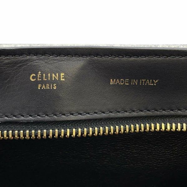 セリーヌ ハンドバッグ トラペーズ フェルト レザー CELINE 2wayショルダー 黒