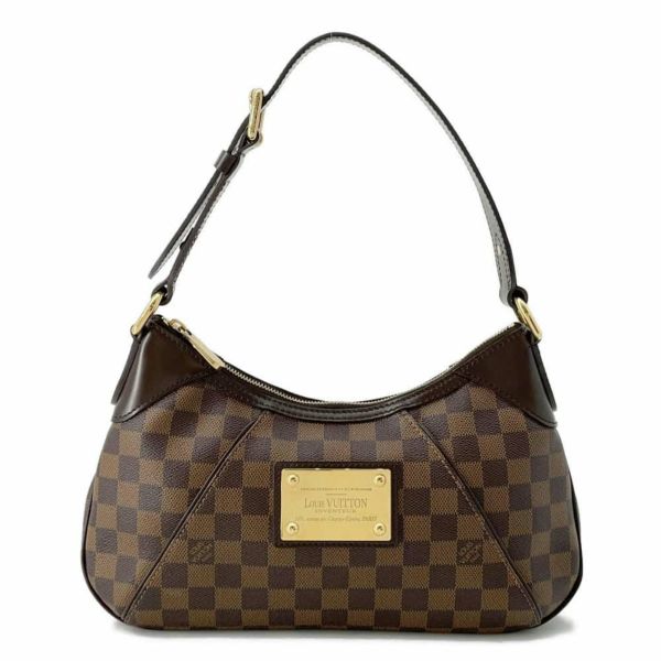 ルイヴィトン ショルダーバッグ ダミエ・エベヌ テムズPM N48180 LOUIS VUITTON ワンショルダー ホーボーバッグ