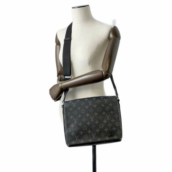 ルイヴィトン ショルダーバッグ モノグラム・エクリプス ディストリクト PM NV3 M46255 LOUIS VUITTON メンズ 黒