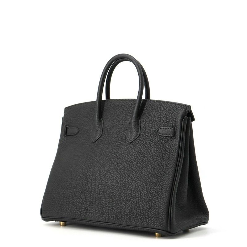 エルメス バーキン25 ブラック/ゴールド金具 ロゴ W刻印 HERMES Birkin ハンドバッグ 黒