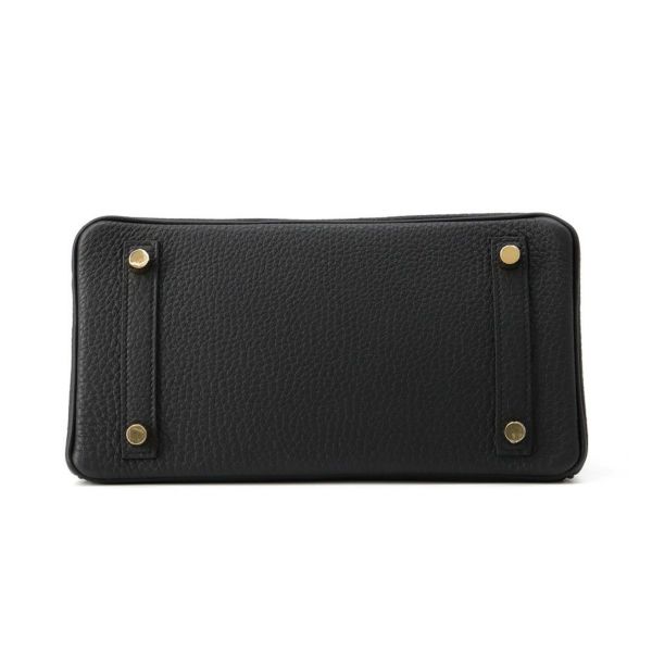 エルメス バーキン25 ブラック/ゴールド金具 ロゴ W刻印 HERMES Birkin ハンドバッグ 黒