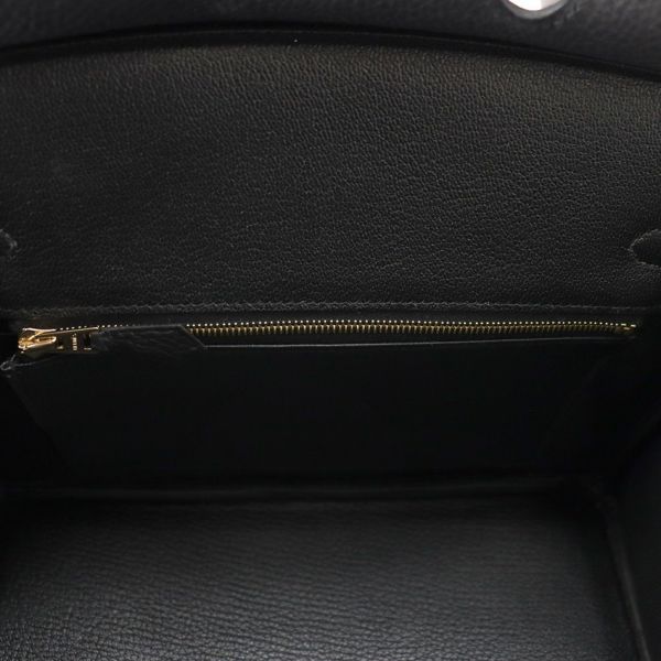 エルメス バーキン25 ブラック/ゴールド金具 ロゴ W刻印 HERMES Birkin ハンドバッグ 黒