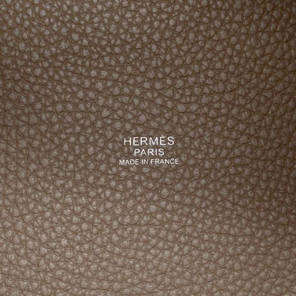 エルメス ハンドバッグ ピコタンロックPM エトゥープ/シルバー金具 トリヨンクレマンス Y刻印