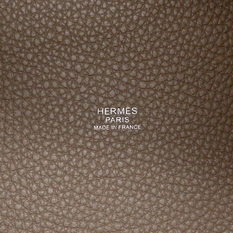 エルメス ハンドバッグ ピコタンロックPM エトゥープ/シルバー金具 トリヨンクレマンス Y刻印