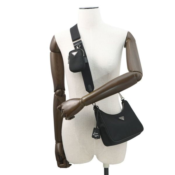 プラダ ショルダーバッグ Re-Edition 2005 Re-Nylon ナイロン 1BH204 PRADA 2wayバッグ 黒