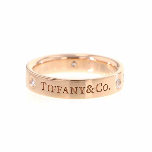 ティファニー リング フラット バンドリング ダイヤモンド 3P K18PGピンクゴールド サイズ11号 Tiffany&Co. 指輪 ジュエリー