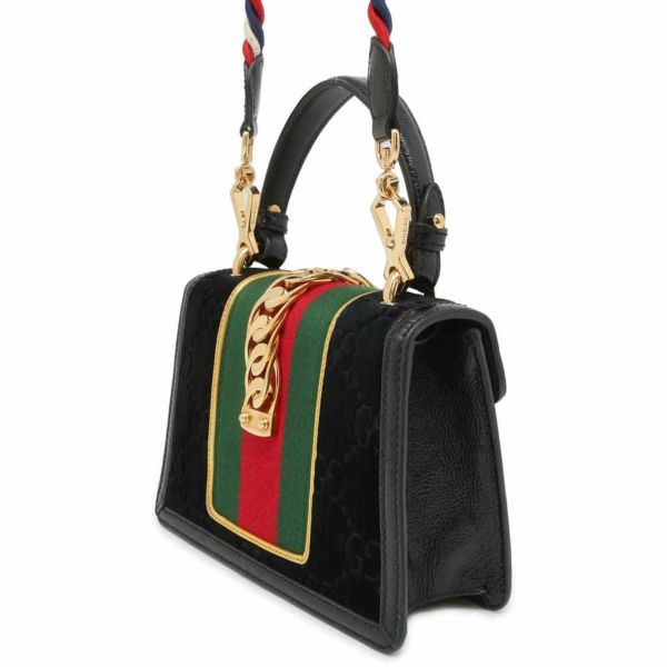 ッチ ハンドバッグ シルヴィ ベロア 70270 GUCCI バッグ 2wayショルダーバッグ 黒