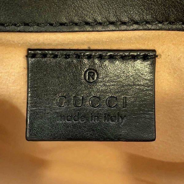 グッチ チェーンショルダーバッグ GGマーモント レザー 476433 GUCCI バッグ 黒