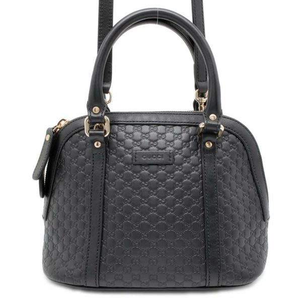 グッチ ハンドバッグ マイクログッチシマ 449654 GUCCI 2WAYショルダーバッグ GG柄 アウトレット品 黒