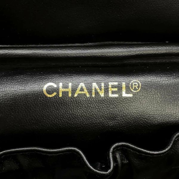 シャネル バニティバッグ ビコローレ ココマーク A01618 CHANEL ポーチ 化粧ポーチ 横型 黒