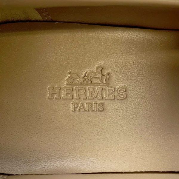 エルメス モカシン デスタン カーフレザー レディースサイズ36 1/2 HERMES 靴 白