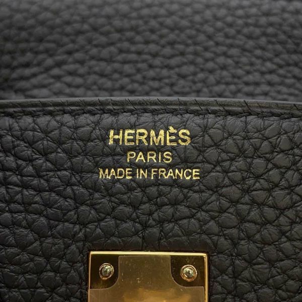 エルメス バーキン25 ブラック/ピンクゴールド金具 トゴ B刻印 HERMES Birkin ハンドバッグ 黒