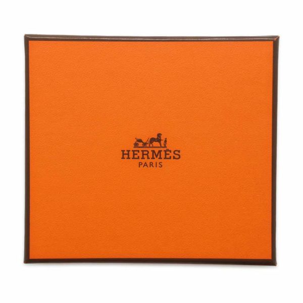 エルメス コインケース バスティア オレンジフィールド シェブルミゾル W刻印 HERMES 財布