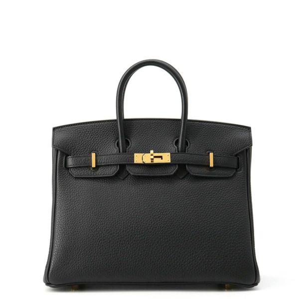 エルメス バーキン25 ブラック/ゴールド金具 トゴ Z刻印 HERMES Birkin ハンドバッグ 黒