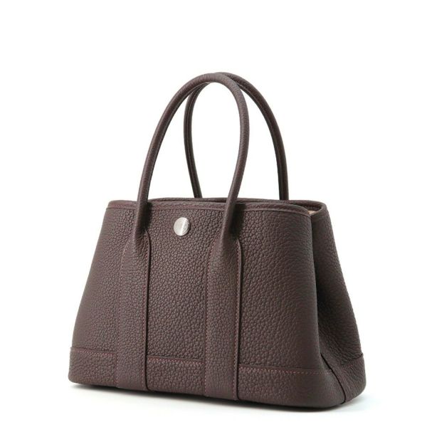 エルメス トートバッグ ネオ・ガーデン 23 ガーデンパーティ エベンヌ/シルバー金具 ネゴンダ K刻印