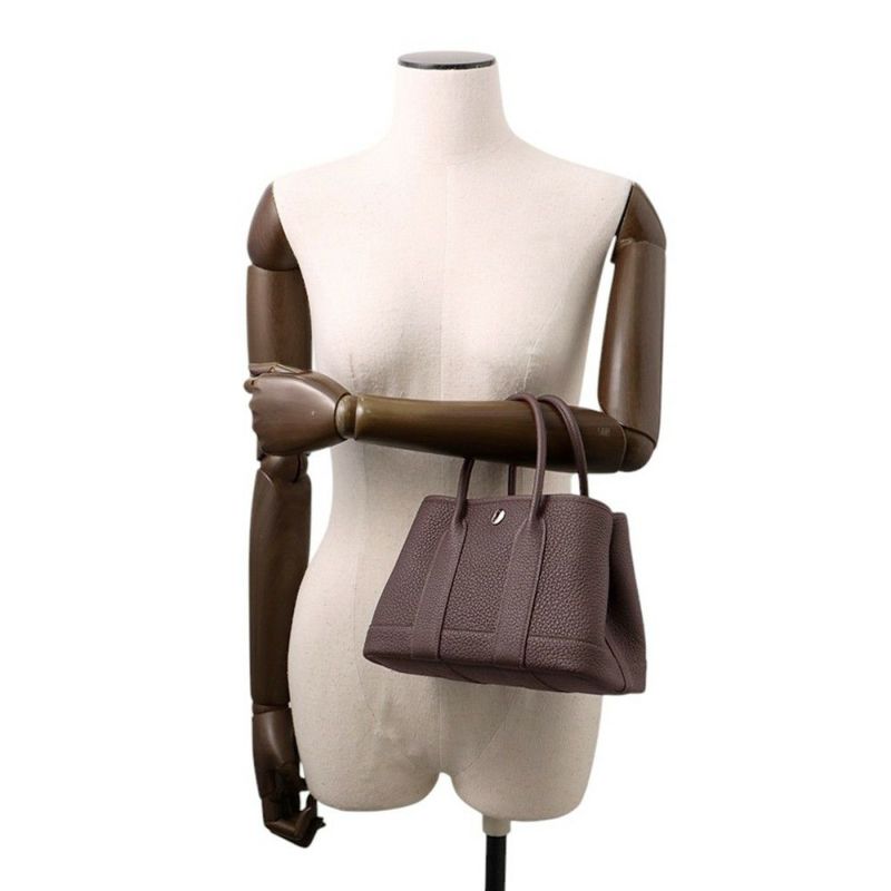 エルメス トートバッグ ネオ・ガーデン 23 ガーデンパーティ エベンヌ/シルバー金具 ネゴンダ K刻印