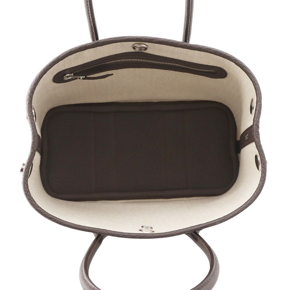 エルメス トートバッグ ネオ・ガーデン 23 ガーデンパーティ エベンヌ/シルバー金具 ネゴンダ K刻印